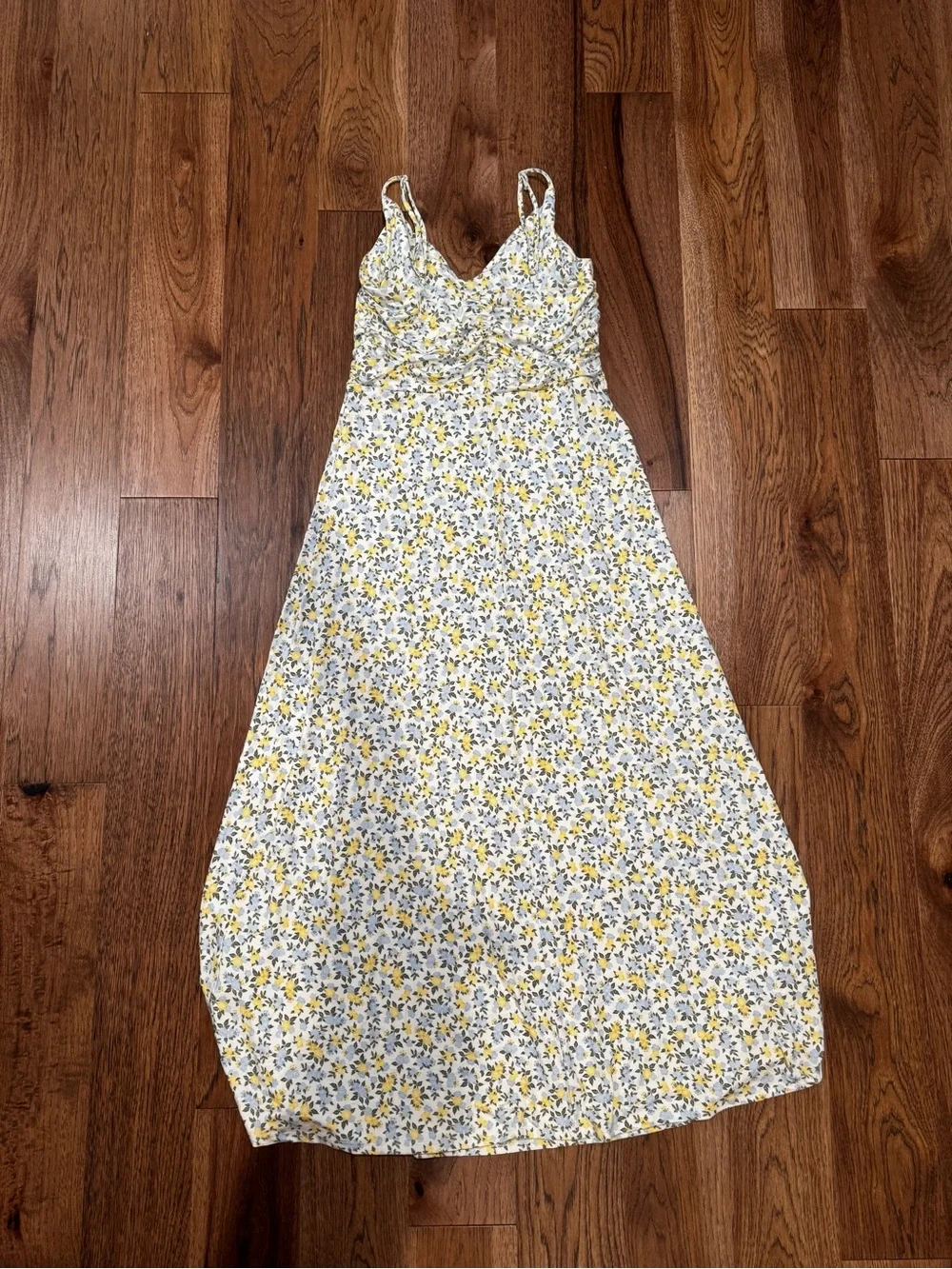 ZSuppy Faya Idra Yellow & Blue Floral Maxi Dress - Picture 7 of 12